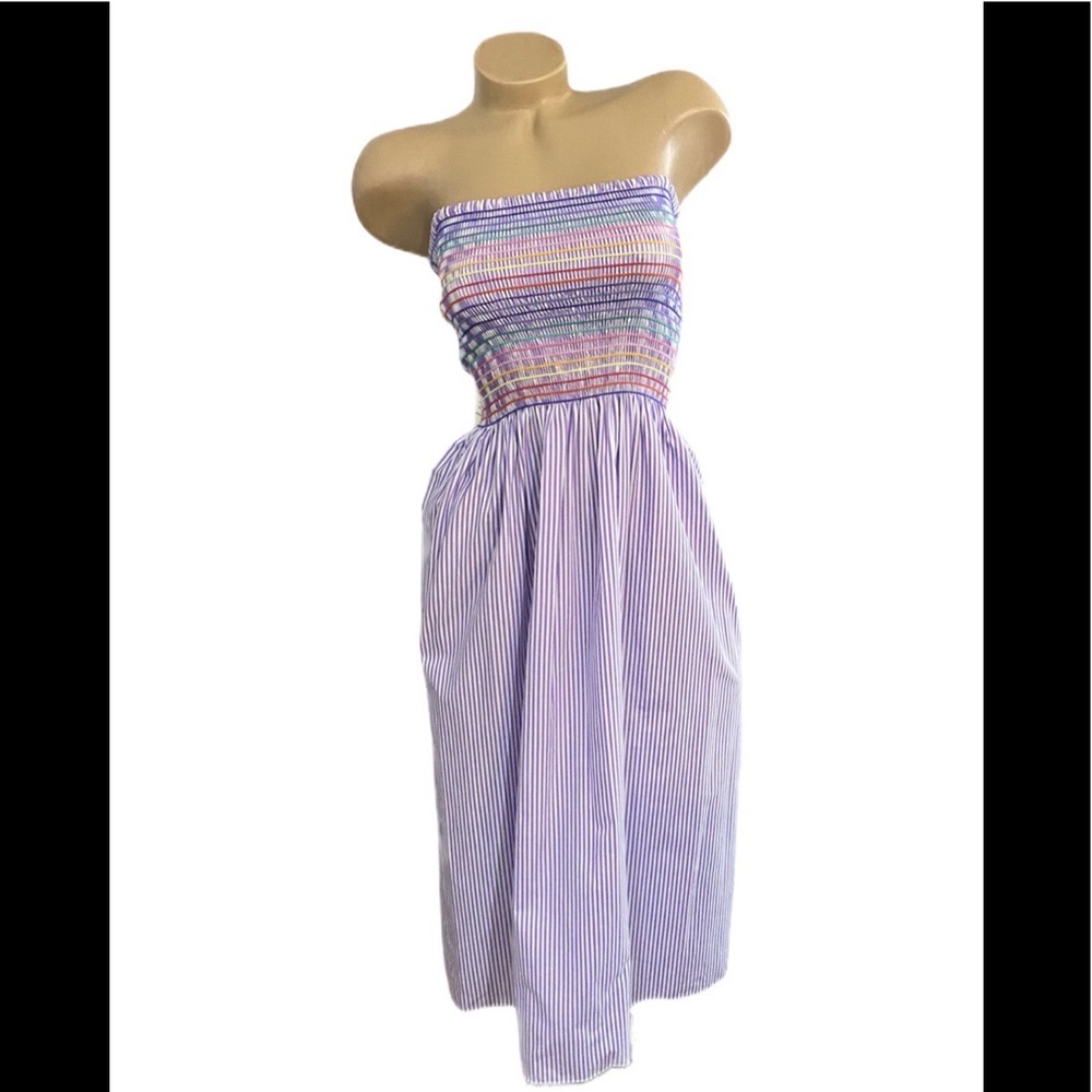 Petersyn Carrington Lavender Striped Dress XS EXTRA SMALL NEW NWT Rainbow $300 - Picture 1 of 3